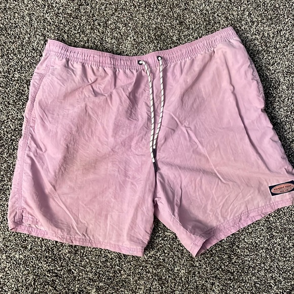 Purple Vineyard Vines swim trunks - Picture 1 of 3